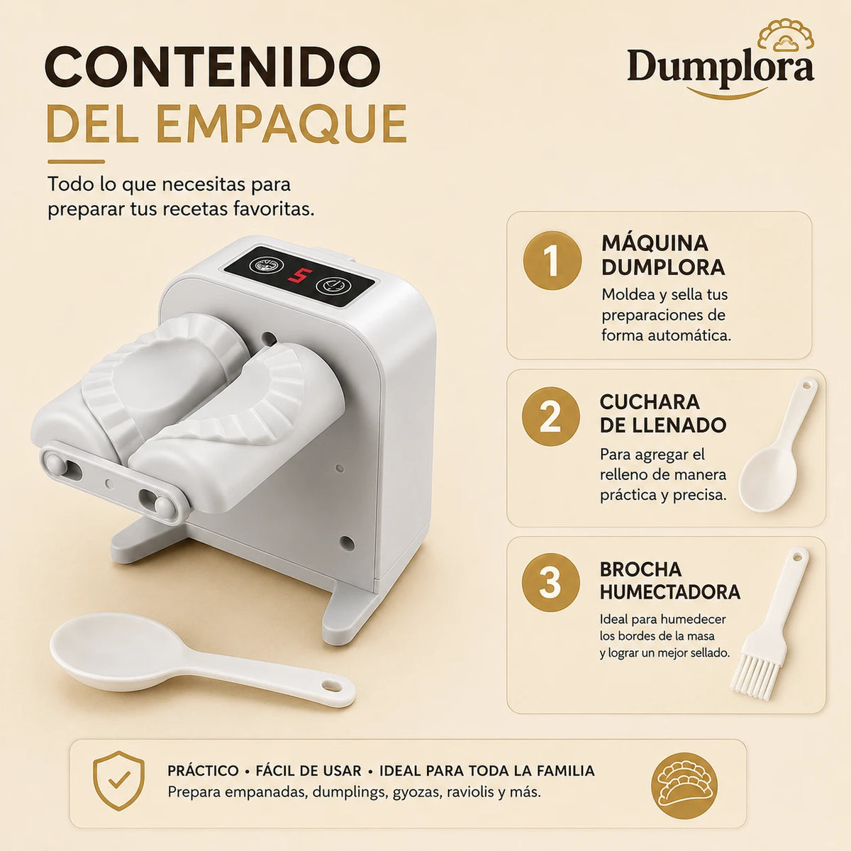 Dumplora - Prepara y sella con más facilidad