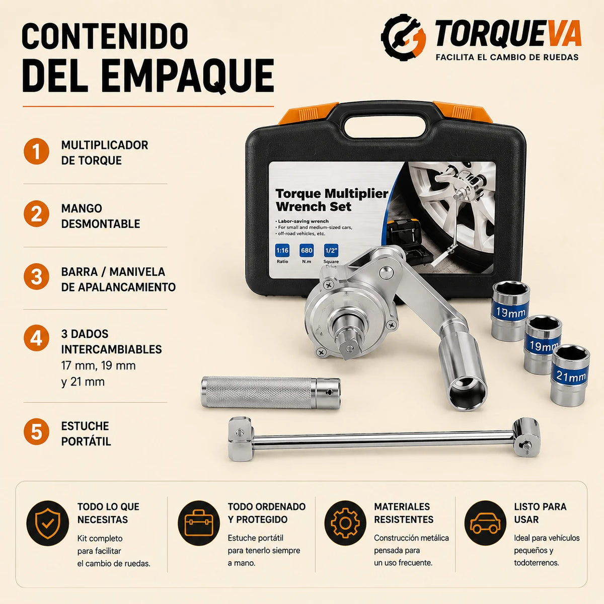 Torqueva - Facilita el cambio de ruedas