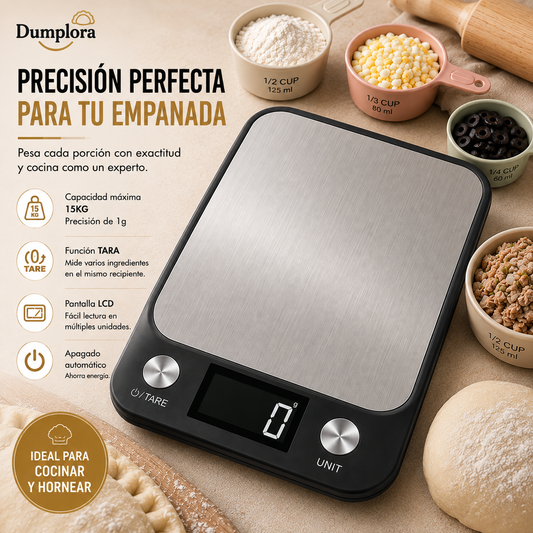 Balanza Digital – Porciones más Uniformes para tus Empanadas